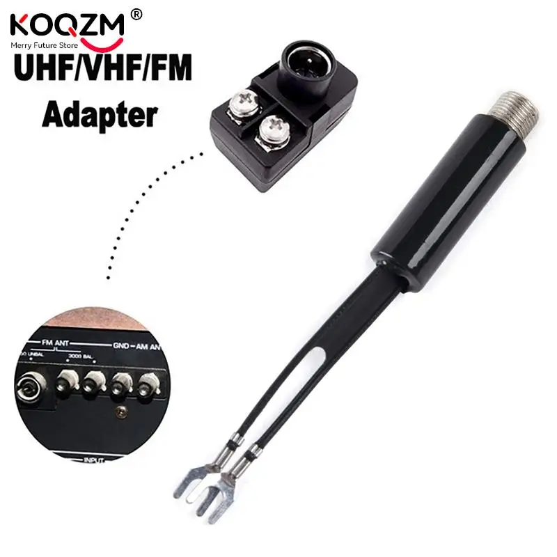 Adattatore Convertitore Trasformatore Uhf/Vhf/Fm Da 75 Ohm A 300 Ohm Con Connettore Tipo F Jack Femmina Per Antenna Via Cavo Tv F Pin