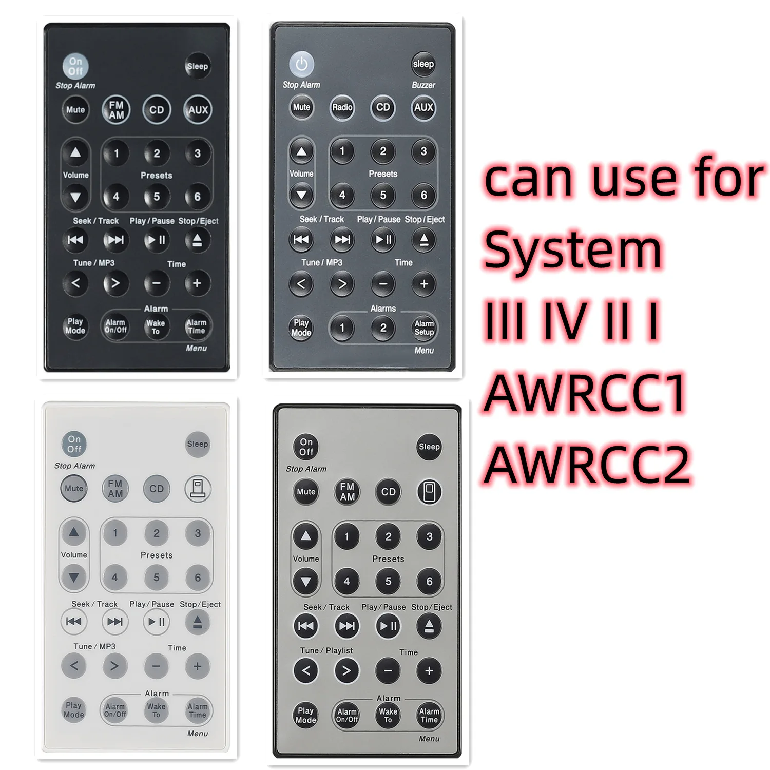 Telecomando Sostitutivo Universale Per Bose Sound Touch Wave Music Radio System-Generation Systemiii Iv Ii I) Awrcc1 Awrcc2
