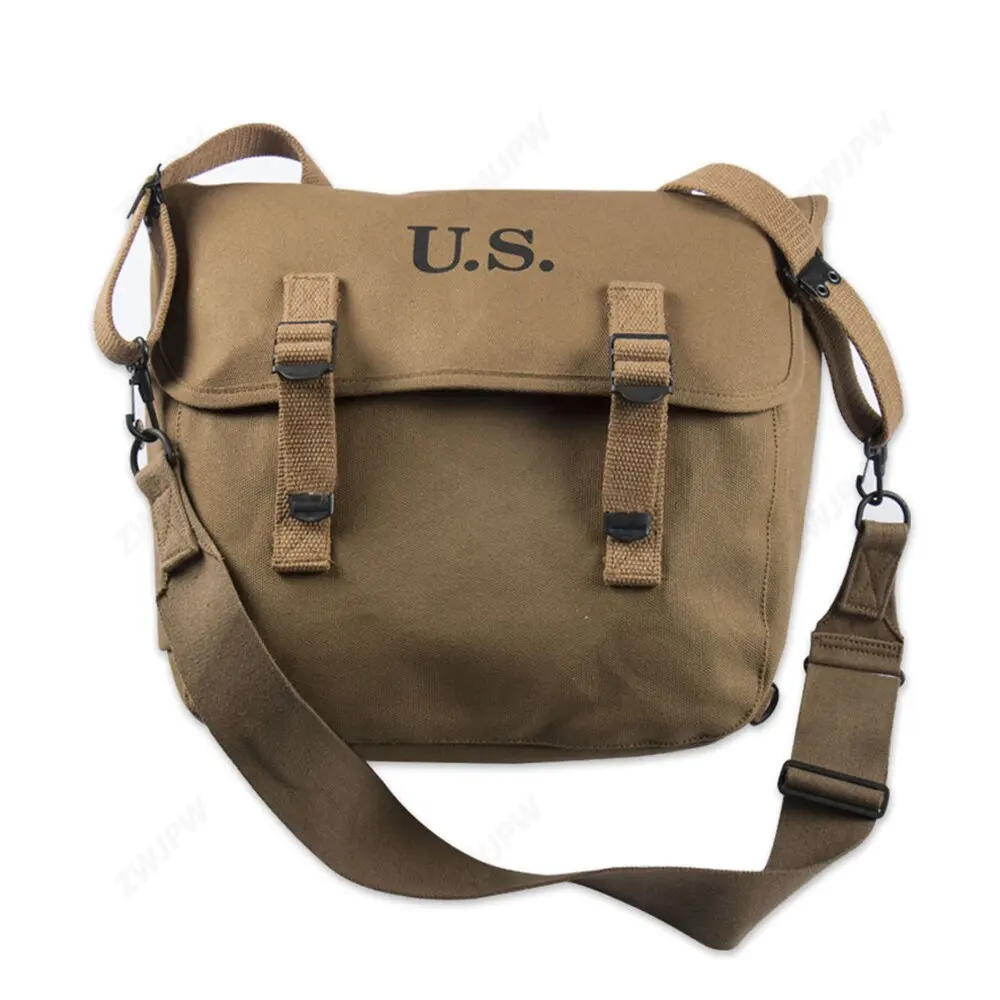 Wwii Ww2 Us Army M1936 Musette Field M36 Zaino Haversack Bag Khaki Escursionismo Replica Di Alta Qualità Invio Gratuito Fischietto