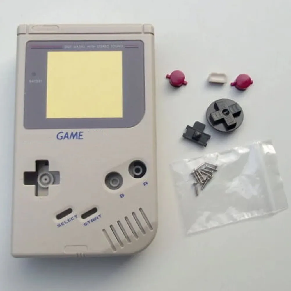Grey New Full Housing Shell Per Gameboy Classic Dmg-01