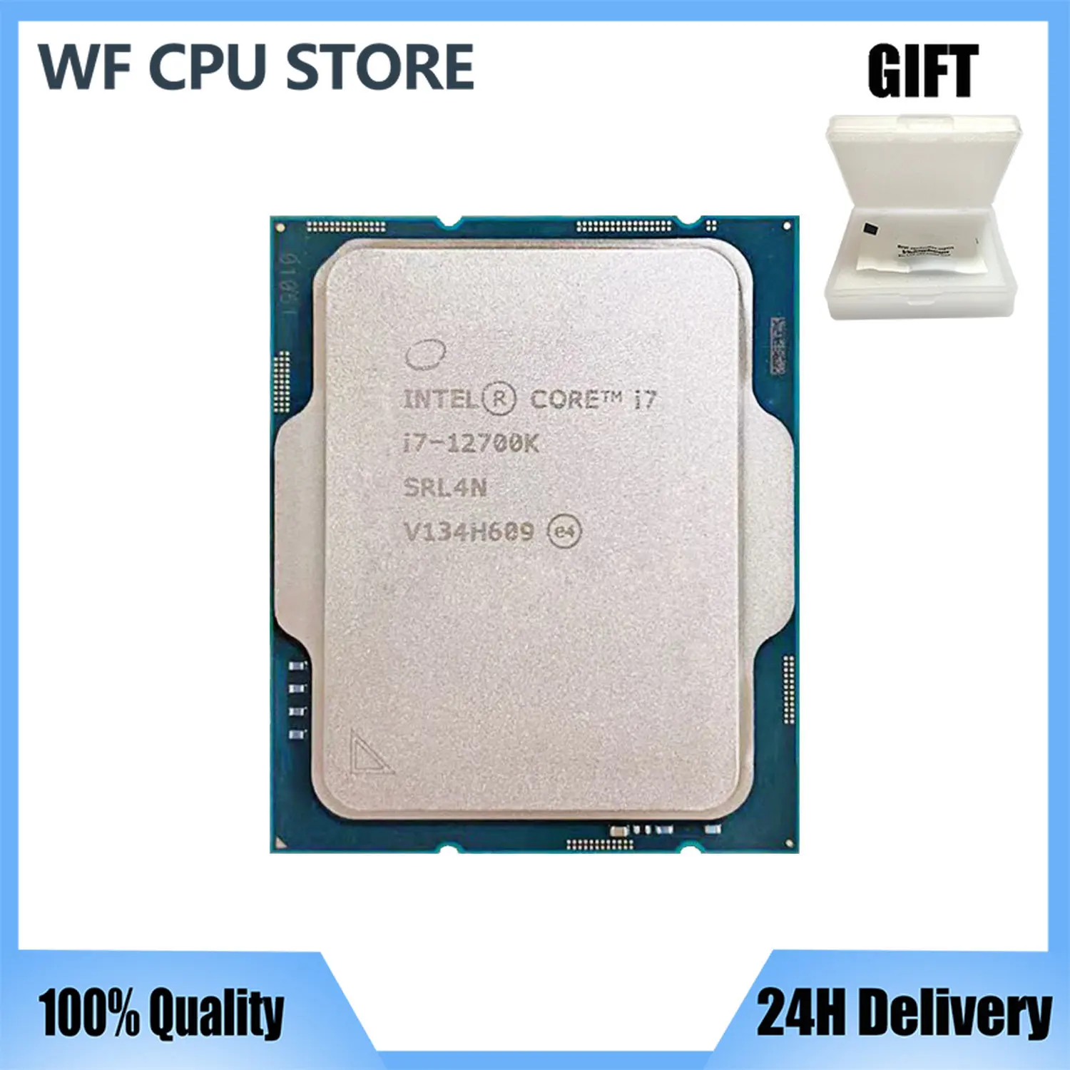 Intel Core I7-12700K I7 12700K 3.6 Ghz Utilizzato Processore Cpu Two-Core A Ventosa 10Nm L3 = 25M 125W Lga 1700 Senza Ventola