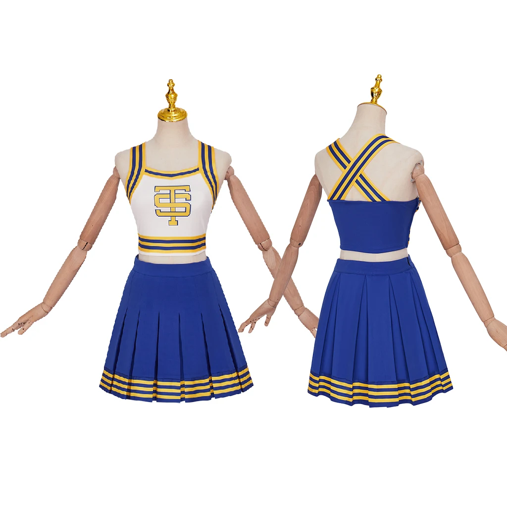 Taylor Cheerleader Uniform Ts Shake It Off Blue White Cheerleading Suit High School Girls Hip-Hop Dance Outfits Supporti Per Concerti