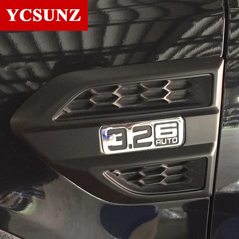 Accessori Auto Abs Nero Lato Parafango Guardie Per Ford Ranger Wildtrak Everest Endeavour 2016 -2019