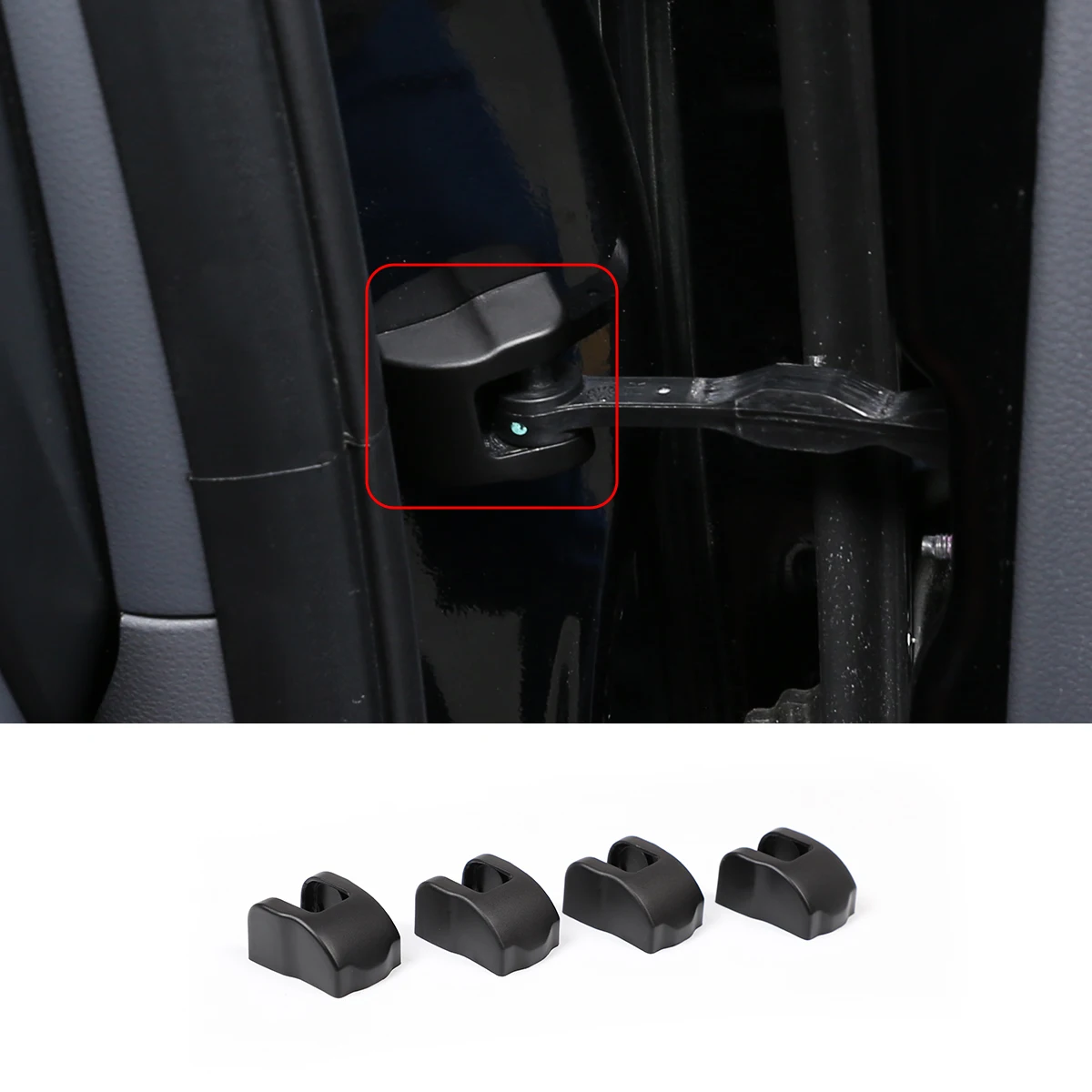 Per Ford Ranger Wildtrak 2015-2021 Car Styling Abs Nero Car Door Stopper Buckle Cover Protector Sticker Accessori Per Auto