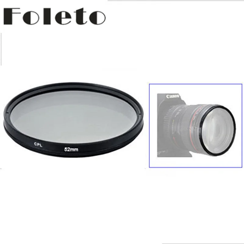 52Mm Cpl Polarizzatore Filtro Ultrasottile Protezione Dell'Obiettivo Della Fotocamera Per Obiettivo Nikon D5100 D5200 3100 3200 3300 18-55