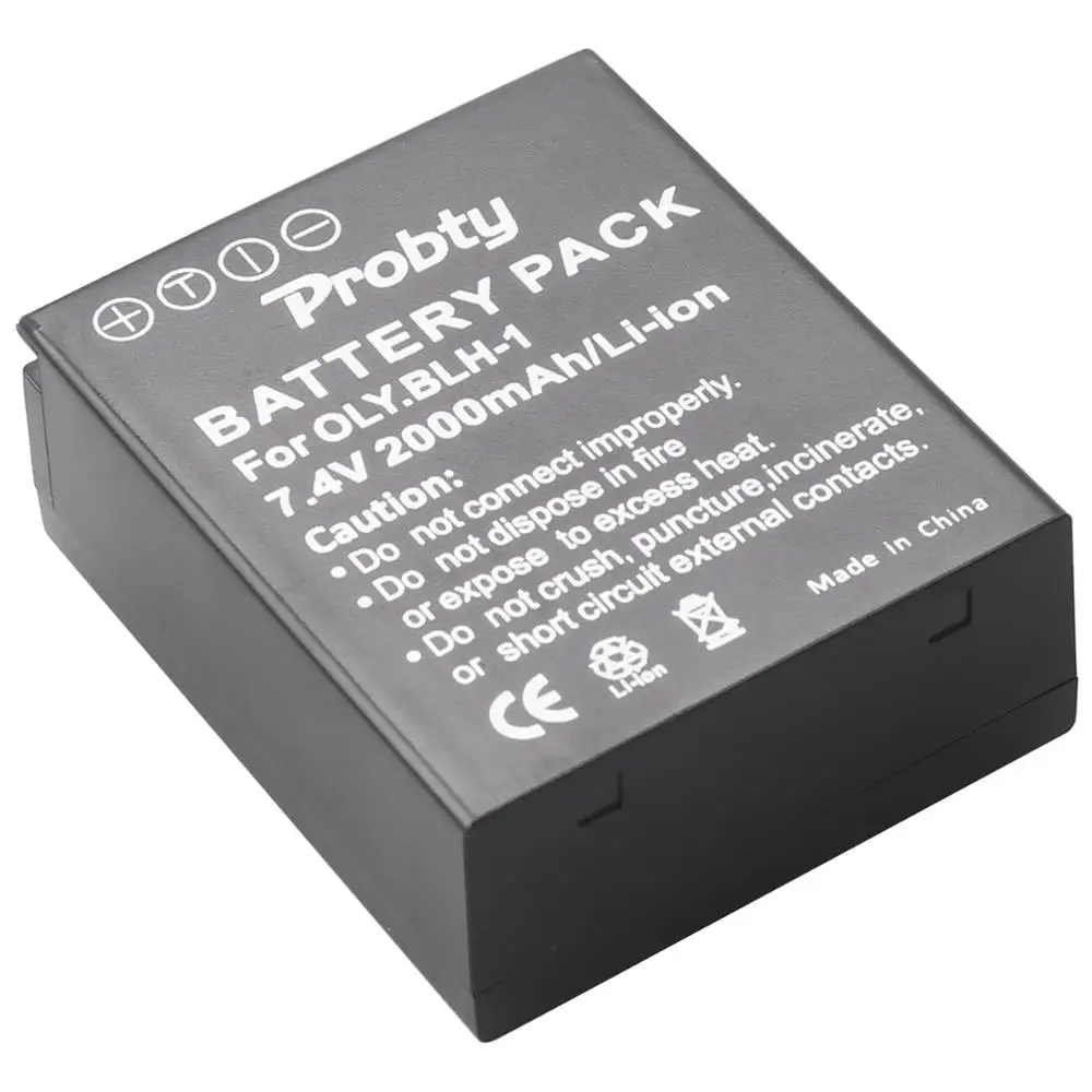Batteria 2000Mah Blh-1 Blh1 Per Fotocamera Olympus Blh-1 E Olympus Em1 Mark Ii