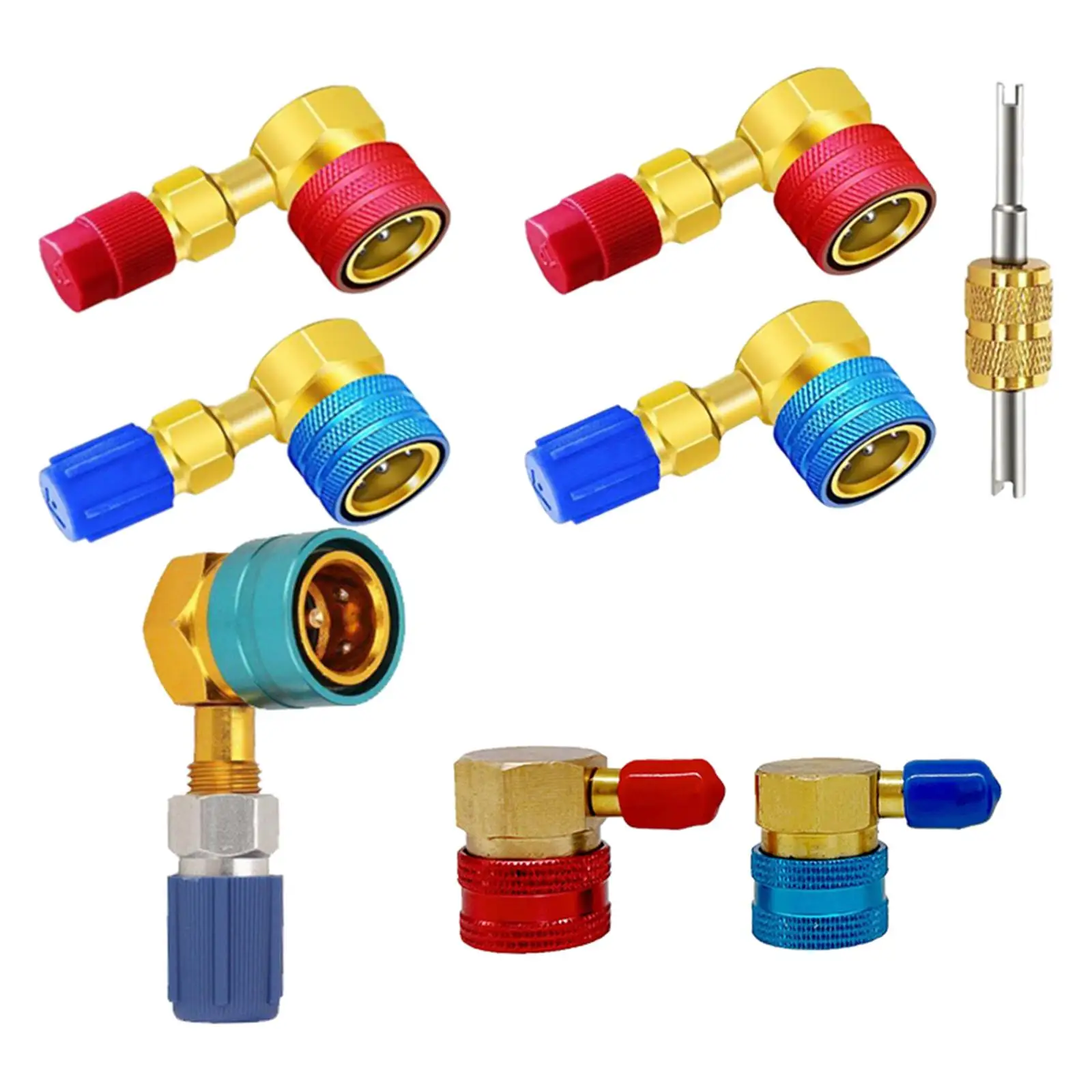 Adattatore Accoppiatore Rapido Ac R134A R1234Yf Raccordi Adattatore R134A Per Sostituzione Ricarica Refrigerante Ac Professionale Robusto
