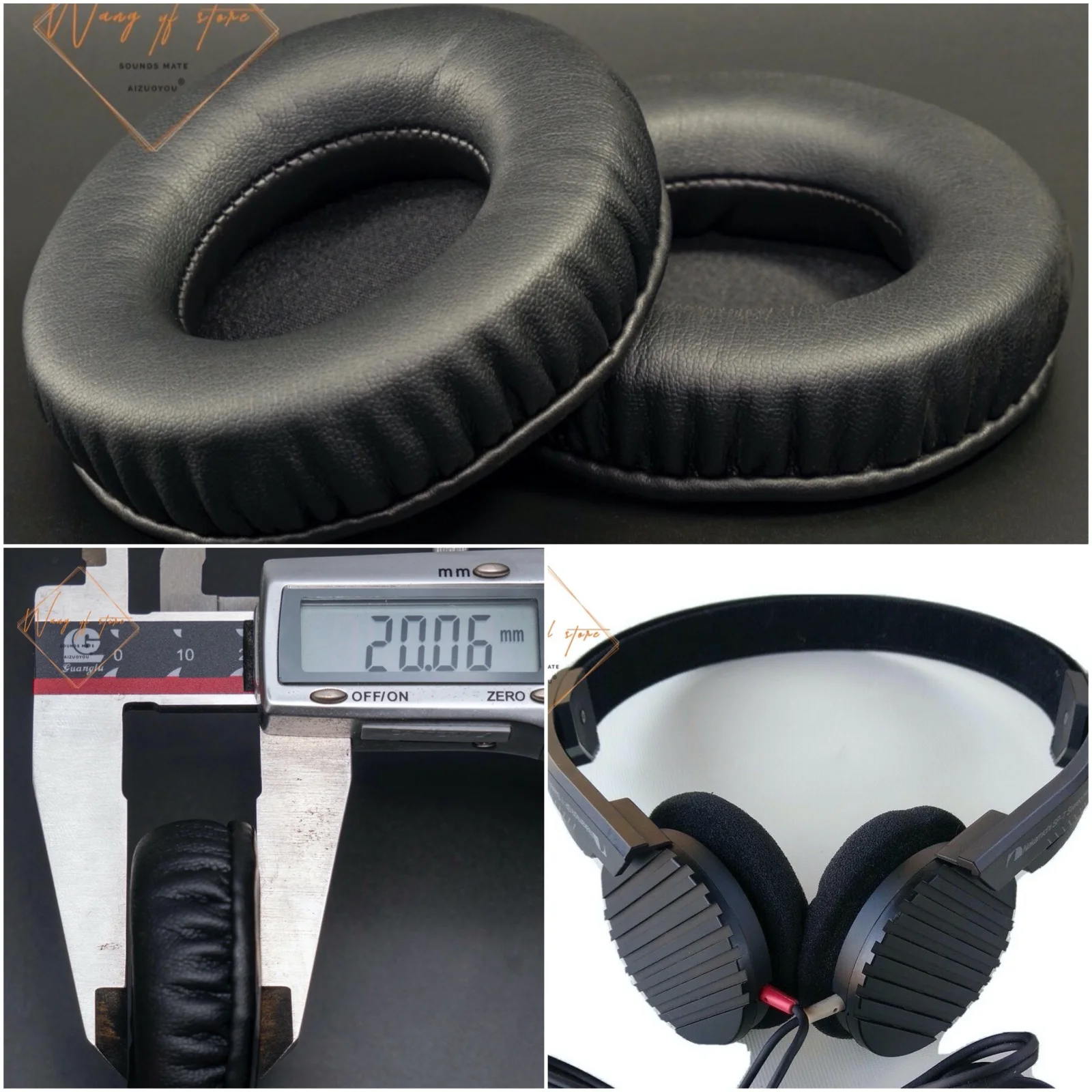 Cuscinetti Auricolari Lenti Più Profondi Della Schiuma Di Memoria Di Rimbalzo Per Sp-7 Di Nakamichi Sulla Cuffia Dell'Orecchio
