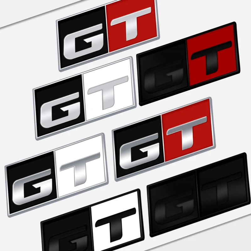 Auto Metal Gt Grille Logo Car Styling 3D Badge Decalcomanie Trunk Sticker Per Ford Toyota Honda Mitsubishi Lexus Mazda Suzuki Ford Kia