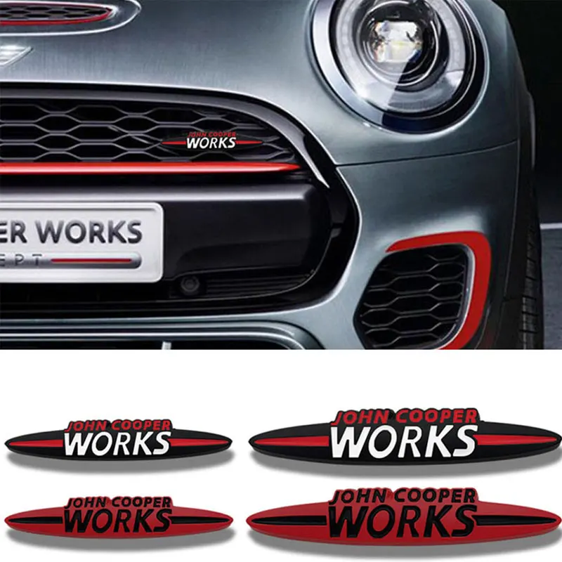 Adesivo Per Auto Emblema Griglia Anteriore Jcw Funziona Modificato Per Mini Cooper S Jcw R55 R56 R50 R53 R60 F55 F56 Accessori Countryman