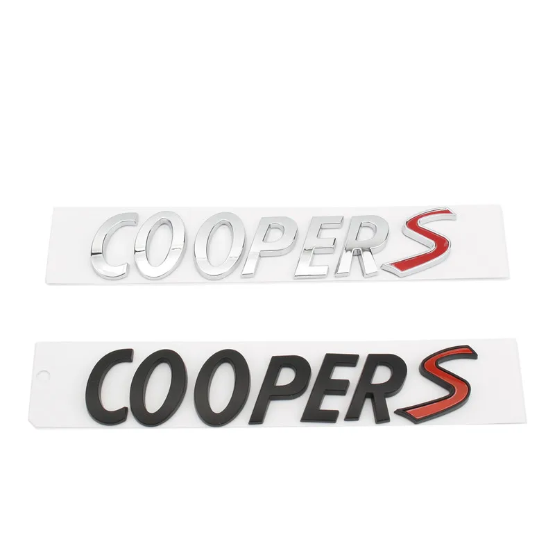 Cooper S Logo Lettere Car Trunk Emblem Sticker Per Mini Cooper S R56 R53 R60 R52 R57 F55 F56 F57 Mini Cooper S Badge Accessori