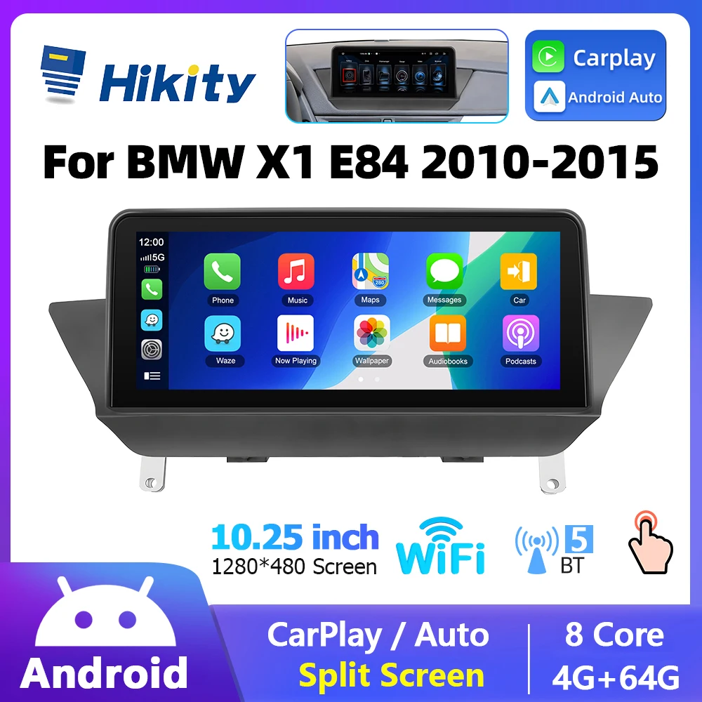 Hikity Autoradio Android Per Bmw X1 E84 2010-2015 Cic Car Stereo Carplay Multimedia Muslimgps Navigation 4G
