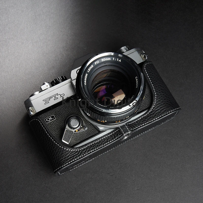 Borsa Per Fotocamera In Vera Pelle Mezza Custodia Design Per Canon Ft Ftql Ftb Tl Tlb Tx Borsa Base Fatta A Mano Body Box Accessori Studio