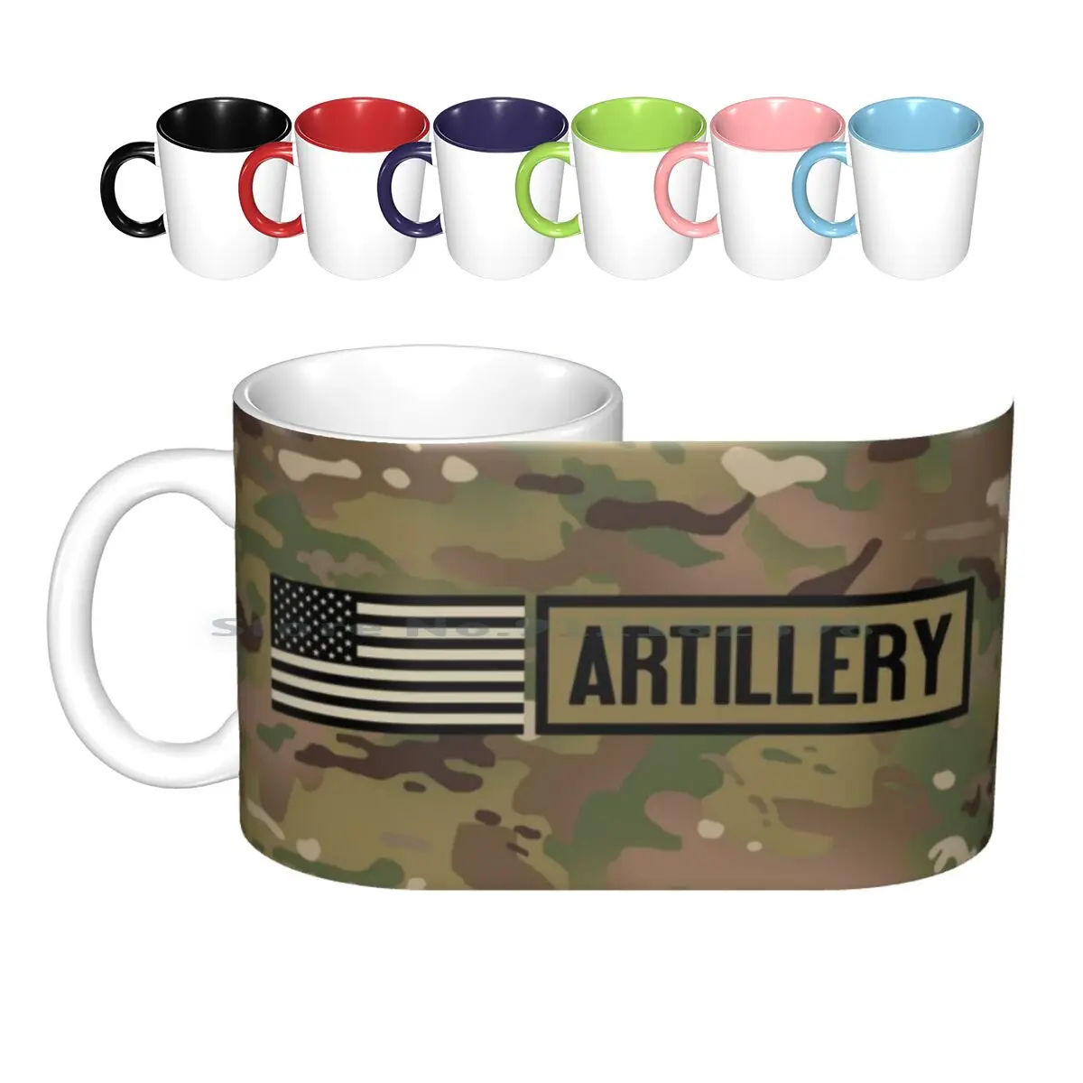 Militare: Artiglieria Tazze In Ceramica Tazze Da Caffè Tazza Da Tè Al Latte Ait Arms Artillery Black Boom Canon Combat Field Force Fort Ft