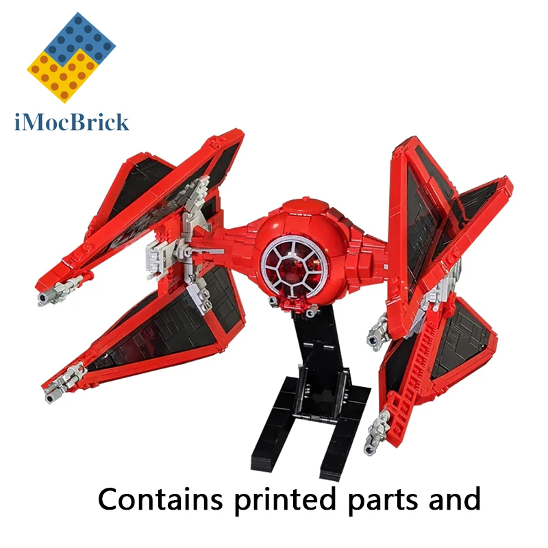 Mocs Star Movie Bricks Set Imperial Tie Interceptor Emperor Royal Guard Fighter Astronave Building Block Kit Giocattoli Per Bambini Ragazzi