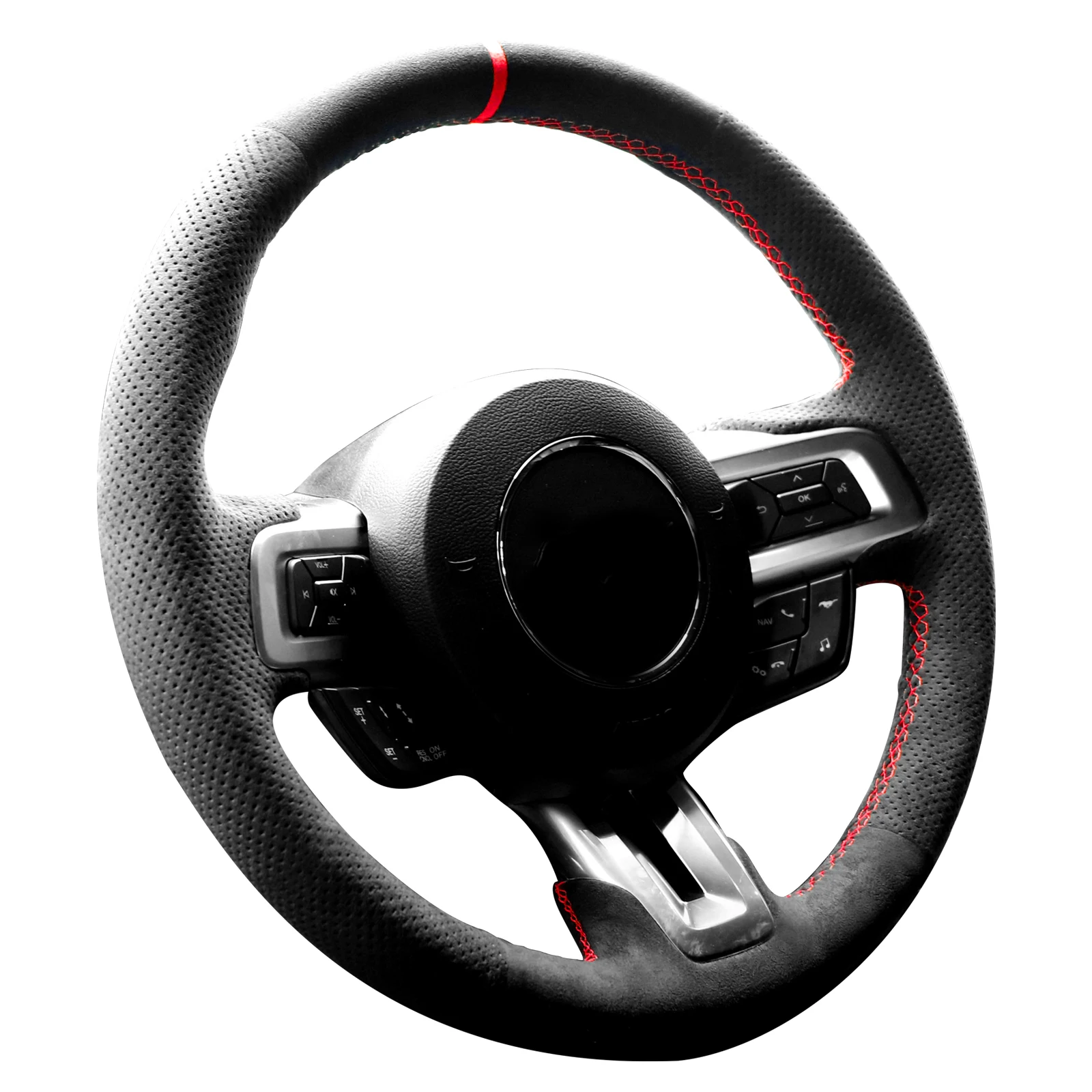 Alfanxi Coprivolante Alcantara A Punto Mano Compatibile Con Ford Mustang Mustang Gt Shelby Gt350 Gt500 2015-2021
