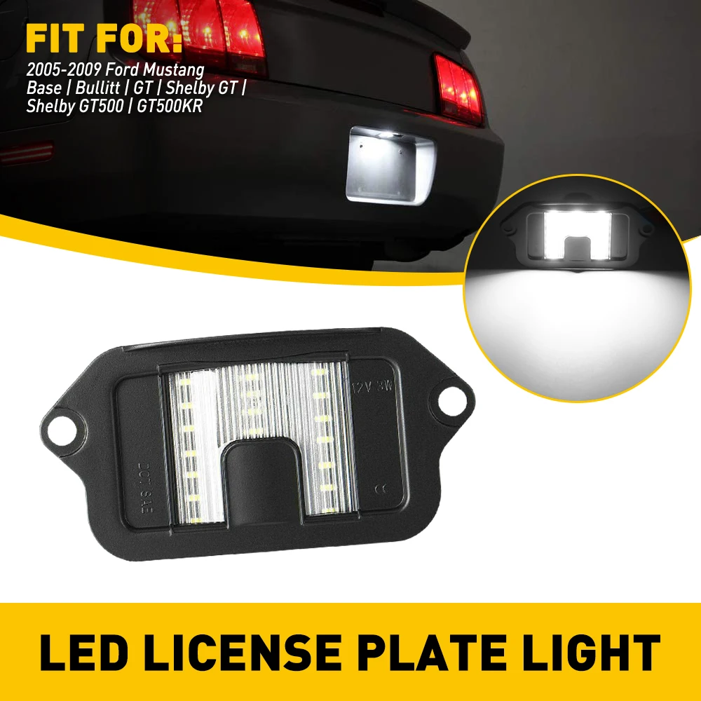 Luci Targa Auto Led 6000K Lampade Auto Per Ford Mustang Base Bullitt Gt Shelby Gt Shelby Gt500 Gt500Kr 2005-2009