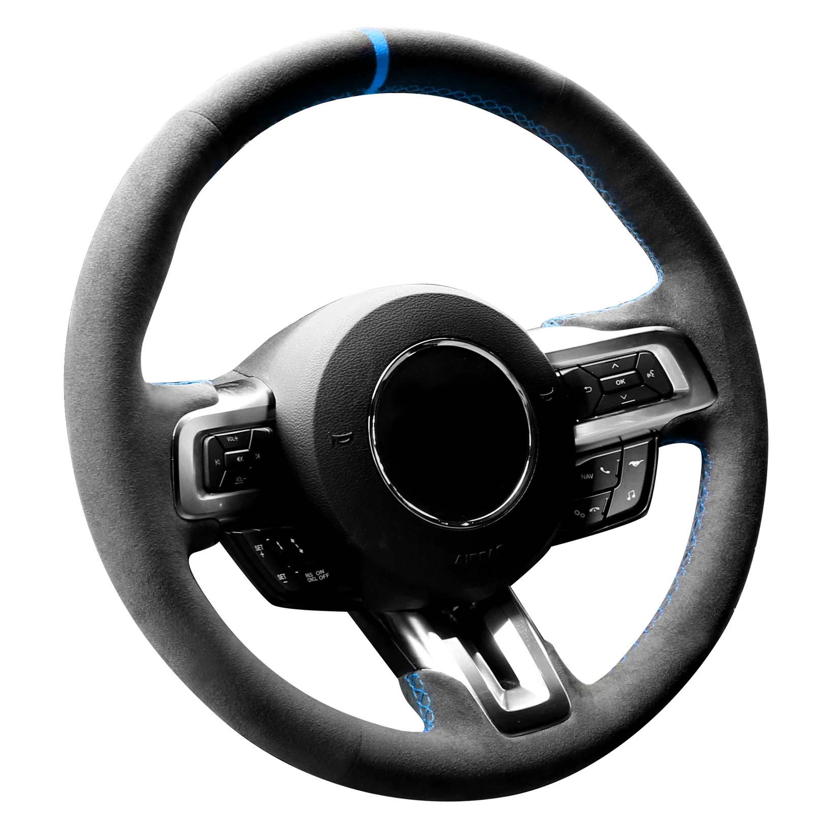 Alfanxi Coprivolante Alcantara A Punto Mano Compatibile Con Ford Mustang Mustang Gt Shelby Gt350 Gt500 2015-2021