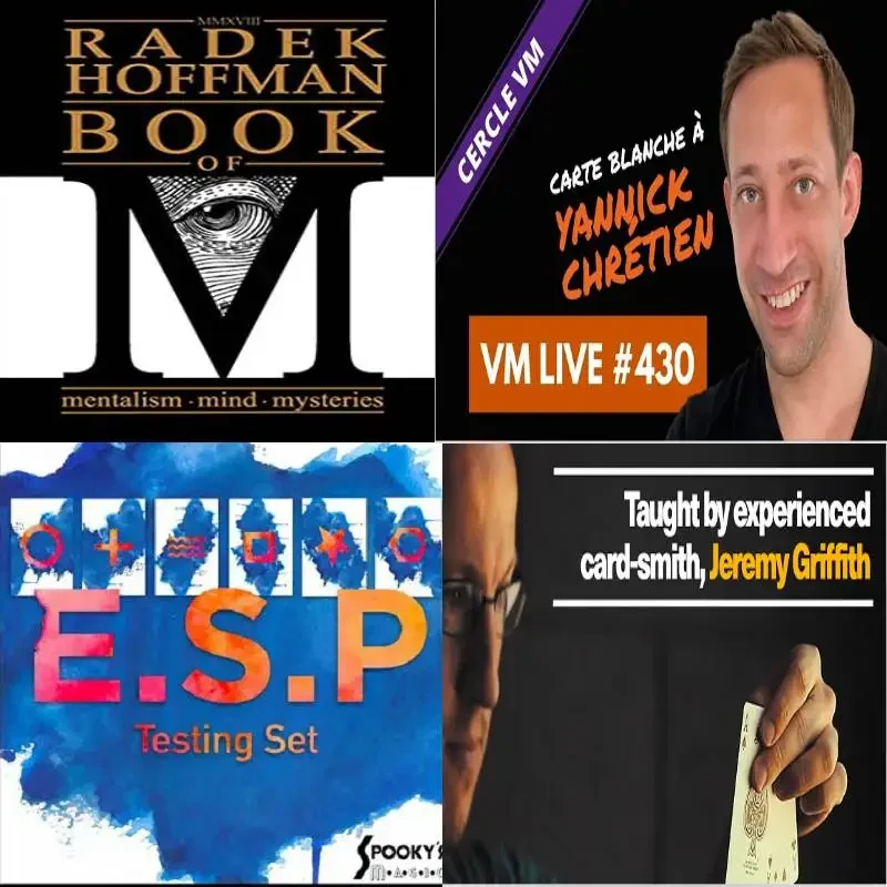 Libro Di M By Radek Hoffman,Carte Blanche A Di Yannick Chretien,Combostripper Di Jeremi Griffith,Esp Testing Set - Spooky Magic