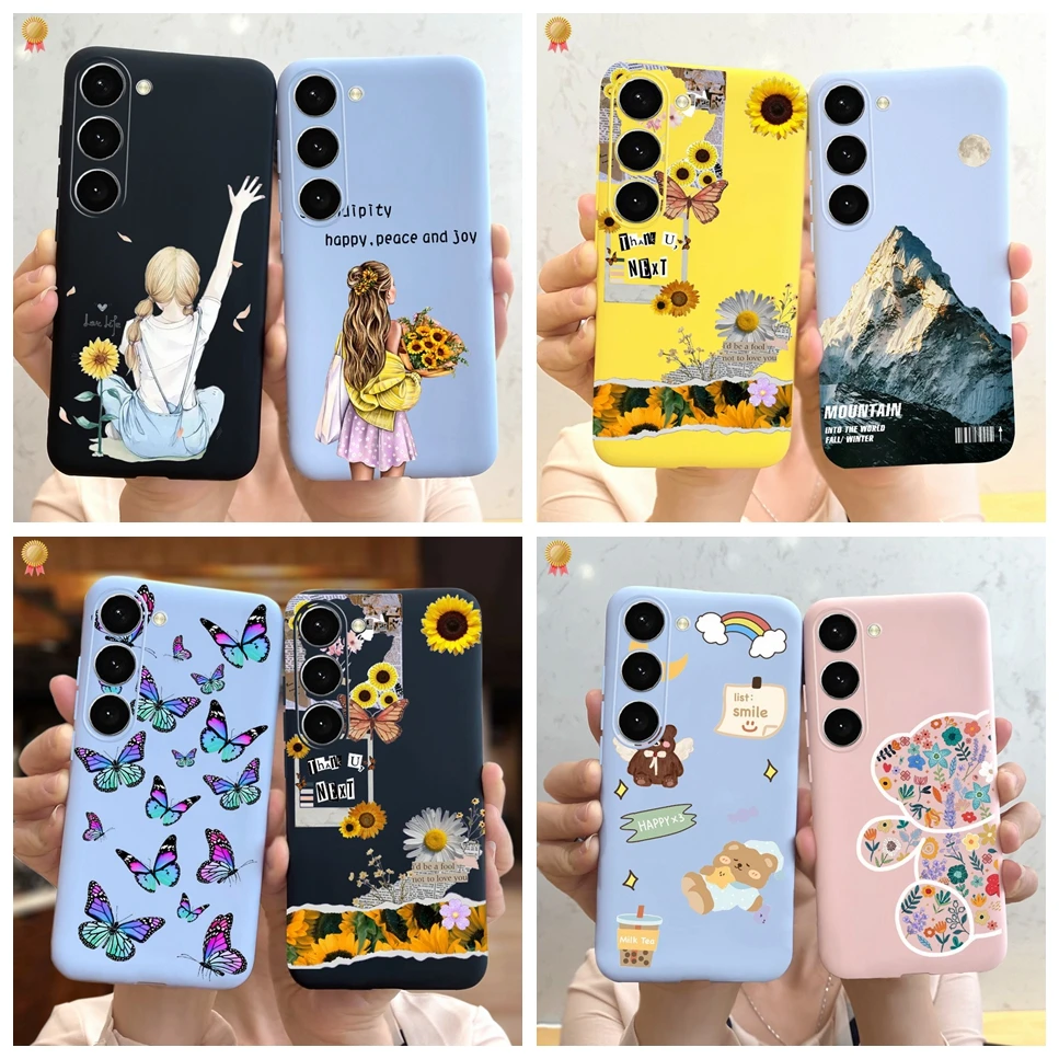Per Samsung S23 S 23 5G Custodia Cartoon Dinosaur Cover Posteriore In Silicone Per Samsungs23 Samsung Galaxy S 23 S23 5G Custodia Per Telefono Capa Fu