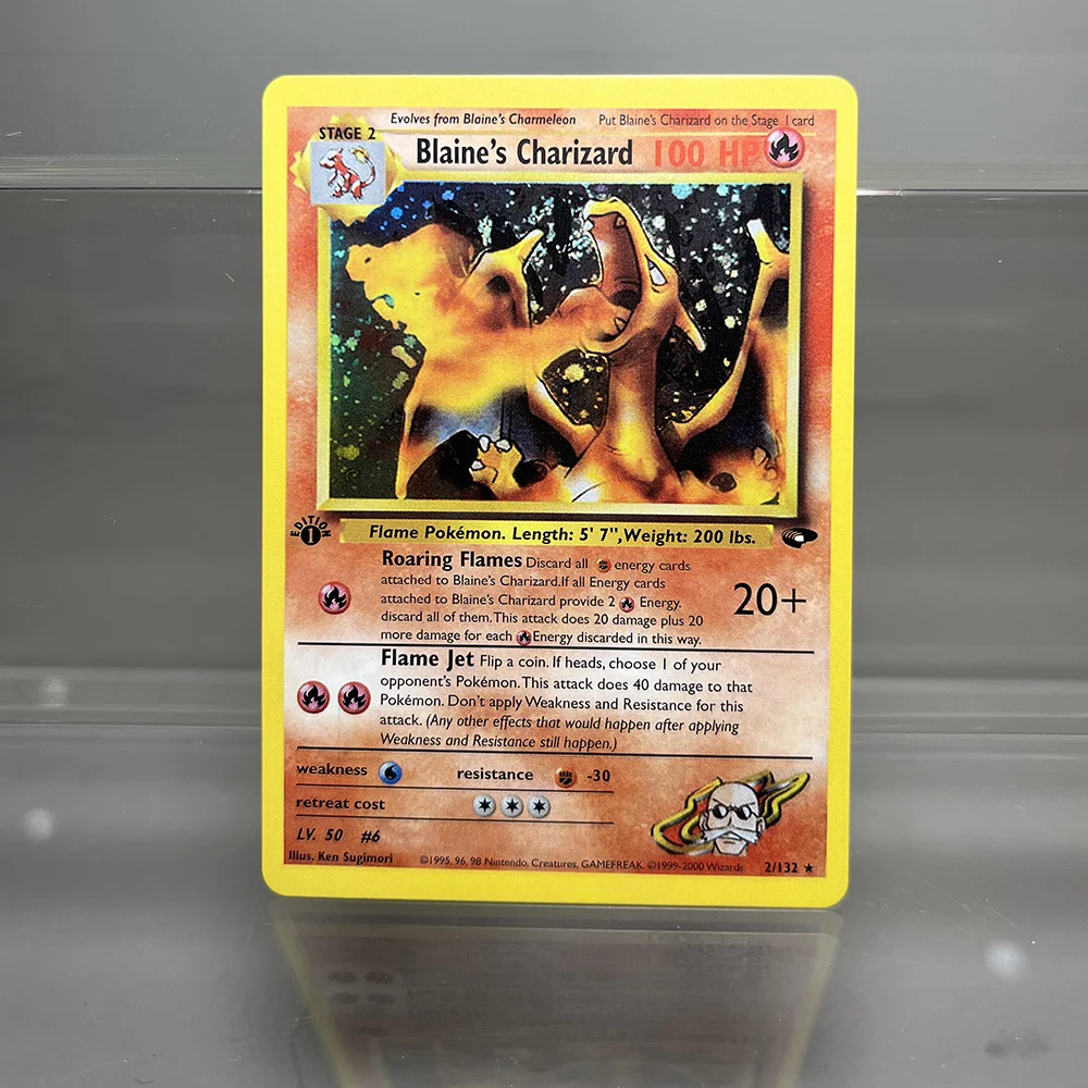 Carte Olografiche Pokemon Gym Series Charizard Charizard Izzable Trainer Energy Pctg Proxy Cards Giocattoli Per Bambini