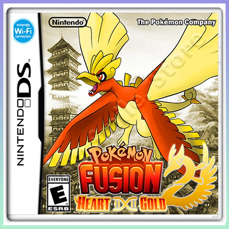 Pokemon Fusion 2- Heart Gold/Soul Silver Nds Game Card Pocket Monster Box Versione Francese/Spagnola