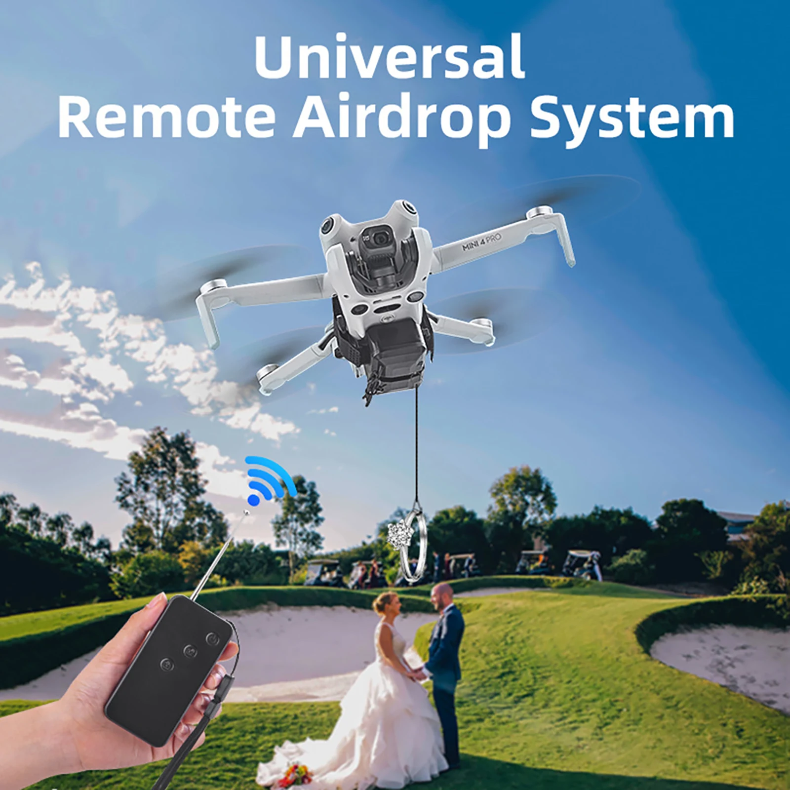 1 Set Per Dji Mini 3 4 Pro Drone Airdrop Thrower System Payload Delivery Thrower Air Dropper Device Per Air 3 Drone Accessori