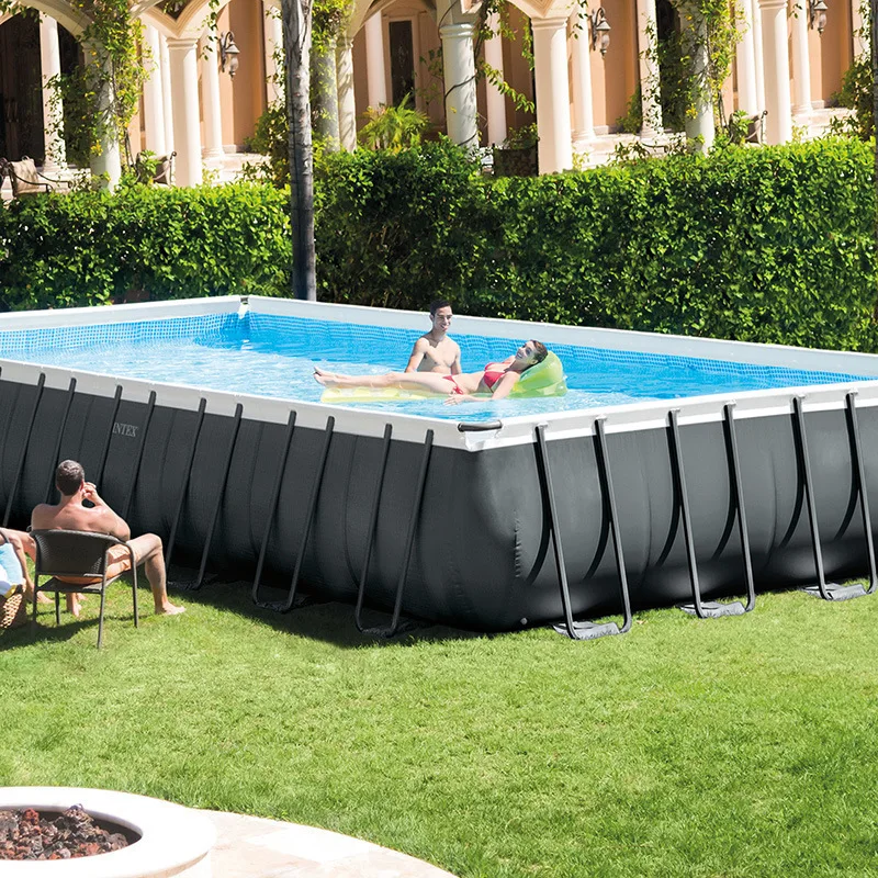 Multi-Persona Pipe Rack Residenziale Ultra Fuori Terra Telaio Rettangolare Piscine Intex 26374