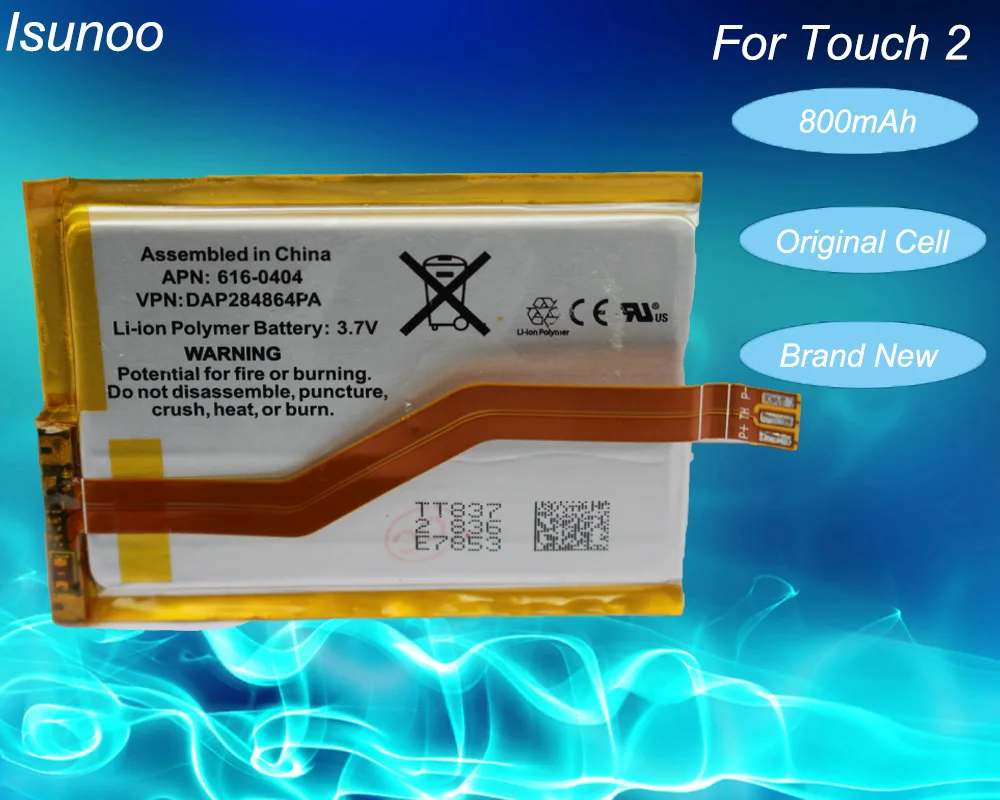 Sostituzione Della Batteria Ricaricabile Per Apple Ipod Touch 2Nd Gen 2 Generazione Con Strumenti Di Riparazione