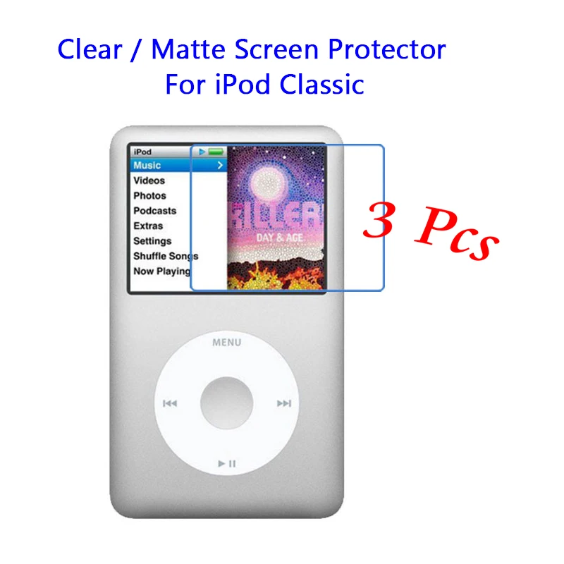 3 Pz/Lotto Per Apple Ipod Classic 2.5 "New Hd Clear/Antiriflesso Matte Front Screen Protector Touch Film Protection Skin