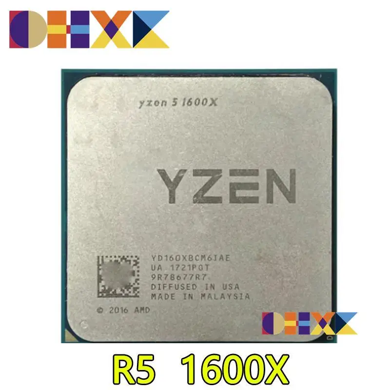 Per Amd Ryzen 5 1600 R5 1600 3.2 Ghz Usato Gaming Zen 0.014 Six-Core Dodici Thread 65W Processore Cpu Presa Di Corrente Am4