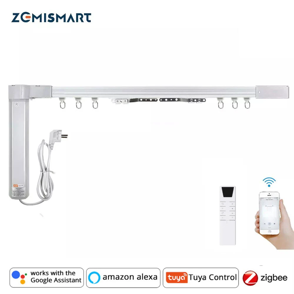 Zemismart Zigbee 3.0 Smart Curtain Track Funziona Con Tuya Zigbee Hub Smartthings Alexa Google Home Assistant Tende Elettriche