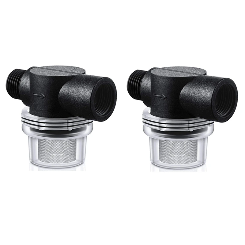 2X Water Pump Strainer Filter, Rv Replacement 1/2 Inch Twist-On Pipe Strainer Compatible With Wfco Or Shurflo Pumps