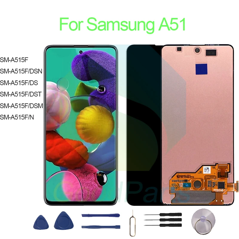 Per Samsung A51 Schermo Lcd 6.5 'Sm-A515F/F/Dsn/F/Ds/F/Dst/F/Dsm/F/N A51 Touch Digitizer Assembly Sostituzione