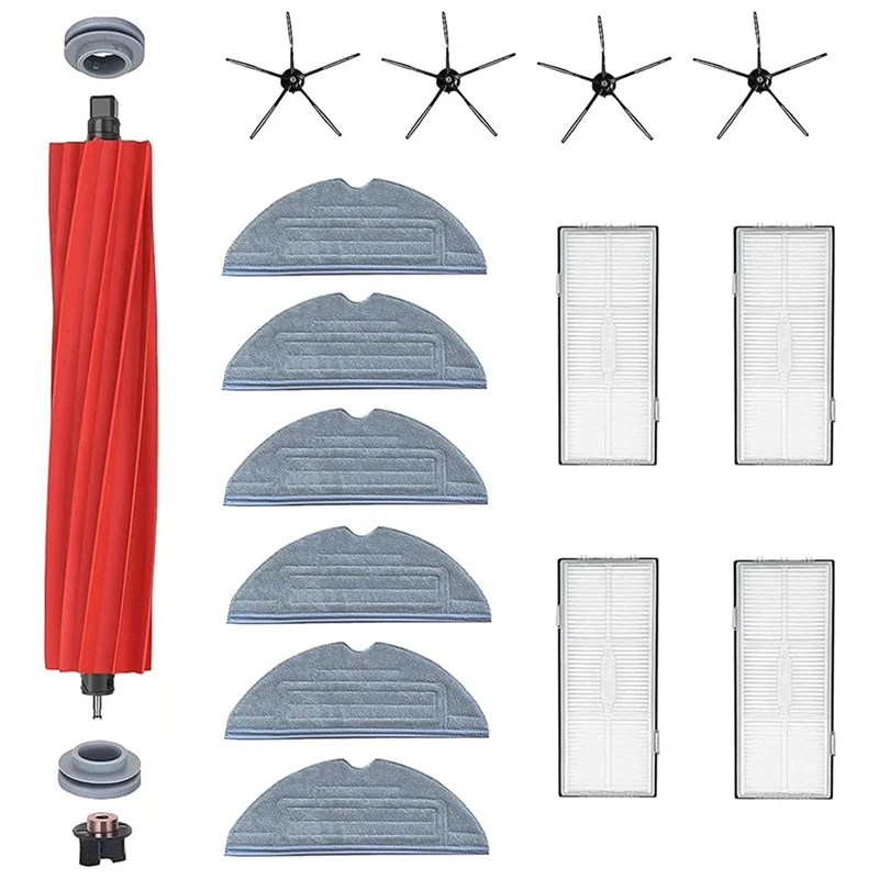 Spazzola A Rullo Spazzola Laterale Filtro Straccio Per Roborock S7,S7 Maxv Ultra, S7 Pro Ultra, S7Max V Kit Di Accessori Per Aspirapolvere