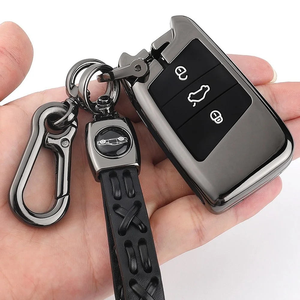 Catena Della Cassa Della Copertura Del Portachiavi Dell'Automobile Astuta A Distanza Per Volkswagen Vw Arteon Atlas Passat Tiguan Jetta Skoda Superb K