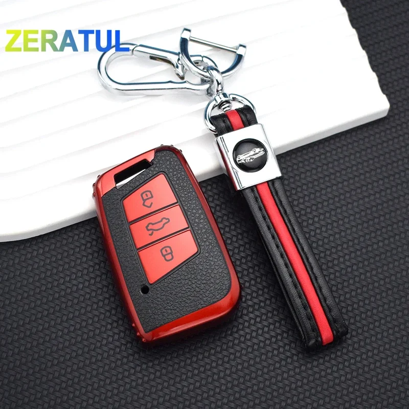 Tpu Leather Car Smart Key Shell Fob Case Cover Per Vw Skoda Kodiaq Superb A7 Passat B8 Arteon Atlas Jetta Accessori