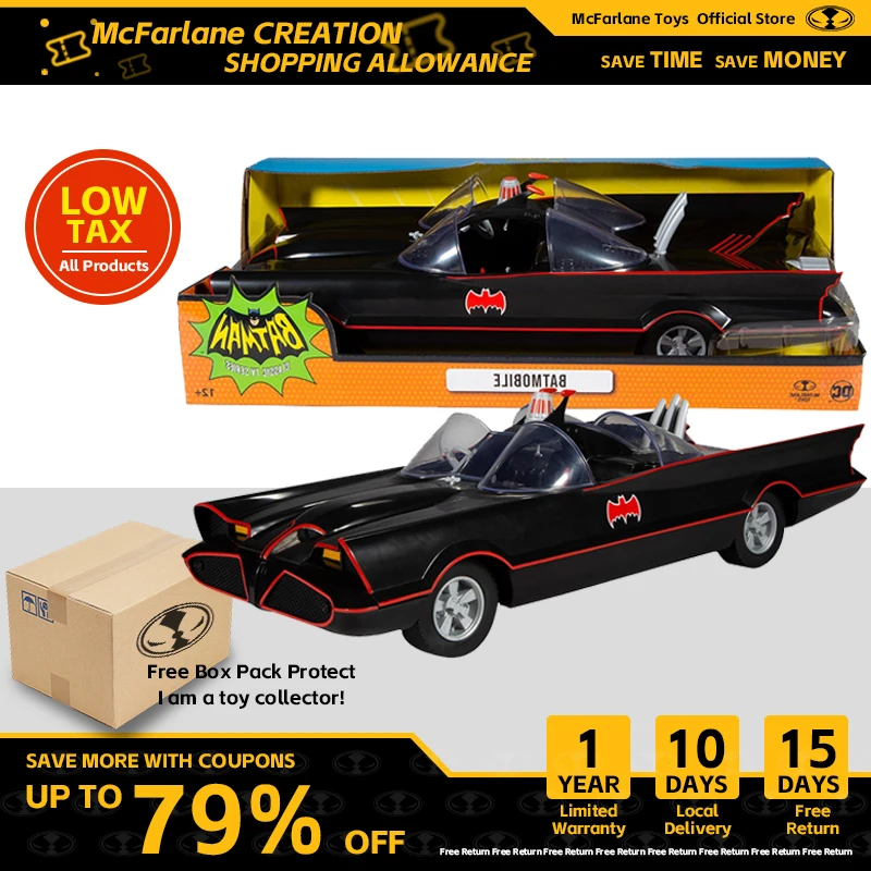 Mcfarlane Toys Batmobile (Dc Retro: Batman 66) Wave 8 Vehicle Spot Stocks