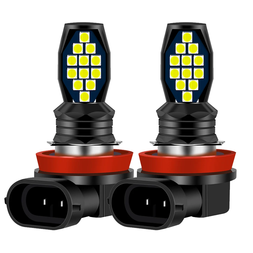 2X Car Fog Lamp H11 Led Lamp 9005 Hb3 9006 Hb4 H9 H8 H16 Psx24W Psx26W P13W White Yellow Ice Blue Red Green Led Fog Light Bulb