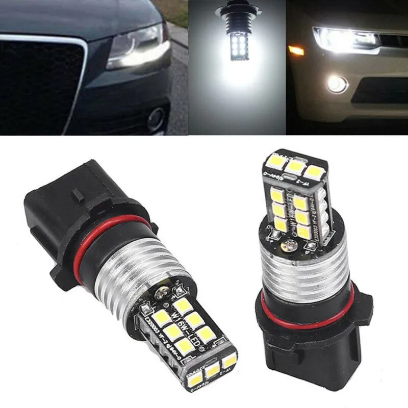 2Pcs P13W 2835 15Led Car Fog Lights Led Canbus Daytime Running Lamps Drl Fog Bulbs Super Bright Parking Lights