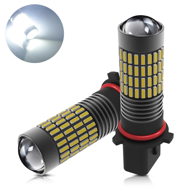 Oboled 2Pcs P13W Psx24W Led Fendinebbia 5202 9006 H11 Lampadina Di Ricambio Per Auto 4014 Chip 102 Smd Luce Di Marcia Diurna Automatica Dc12V-24V