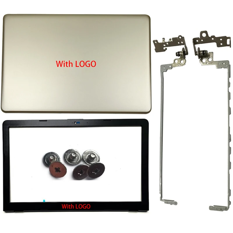 Nuovo Originale Laptop Lcd Cover Posteriore/Lunetta Anteriore/Cerniere Per Hp Pavilion 15-Bs 15T-Bs 15-Bw 15Z-Bw 250 G6 255 G6 Gold 924893-001