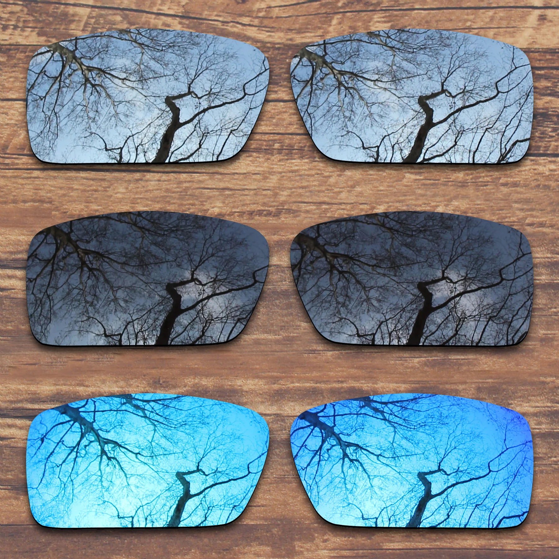 Millerswap 3 Pairs Black.Silver.Blue Polarizzato Lenti Di Ricambio Per Oakley Occhiali Da Sole Gascan