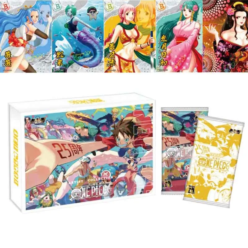 One Piece 25Th Anniversary Artist Collection Cards Set Completo Booster Box Personaggi Anime Limited Card Toys For Hobby