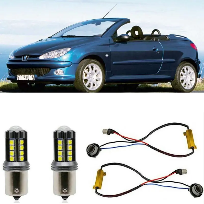 Fendinebbia Per Peugeot 206 Cc 2D Cabrio Stop Lamp Reverse Back Up Lampadina Anteriore Segnale Di Svolta Posteriore Error Free 2Pc