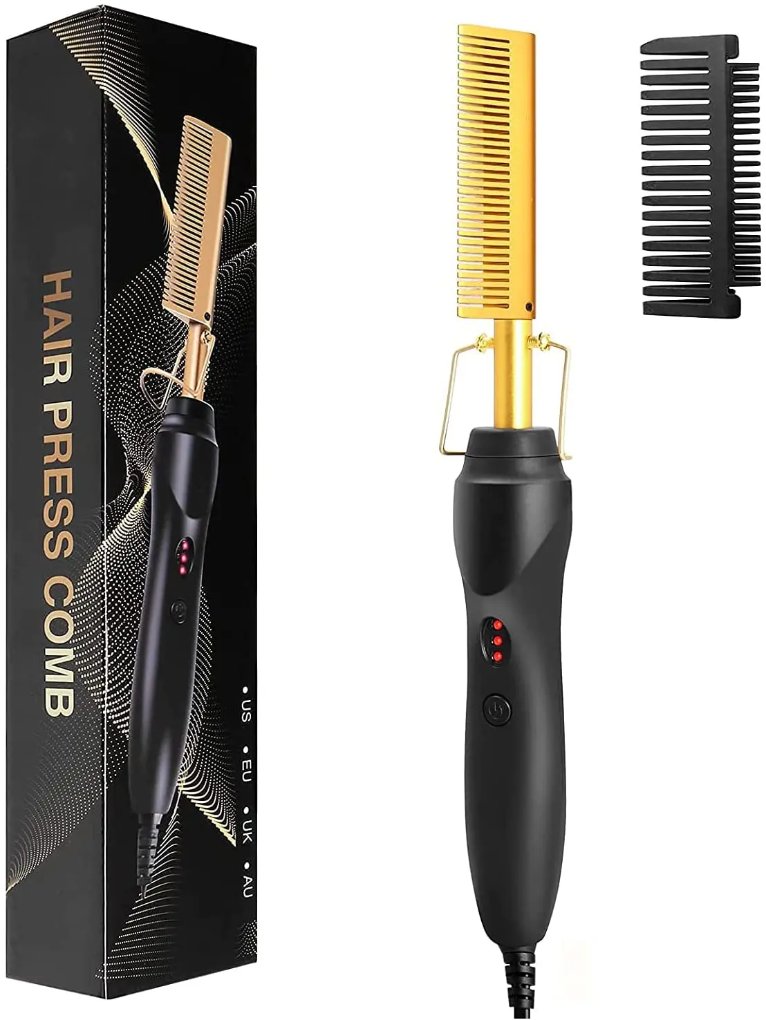 2 In1 Hot Comb Piastra Per Capelli Pettine Per Riscaldamento Elettrico Riscaldamento Rapido Portatile Da Viaggio Anti-Scottatura Piastra Per Barba Pre