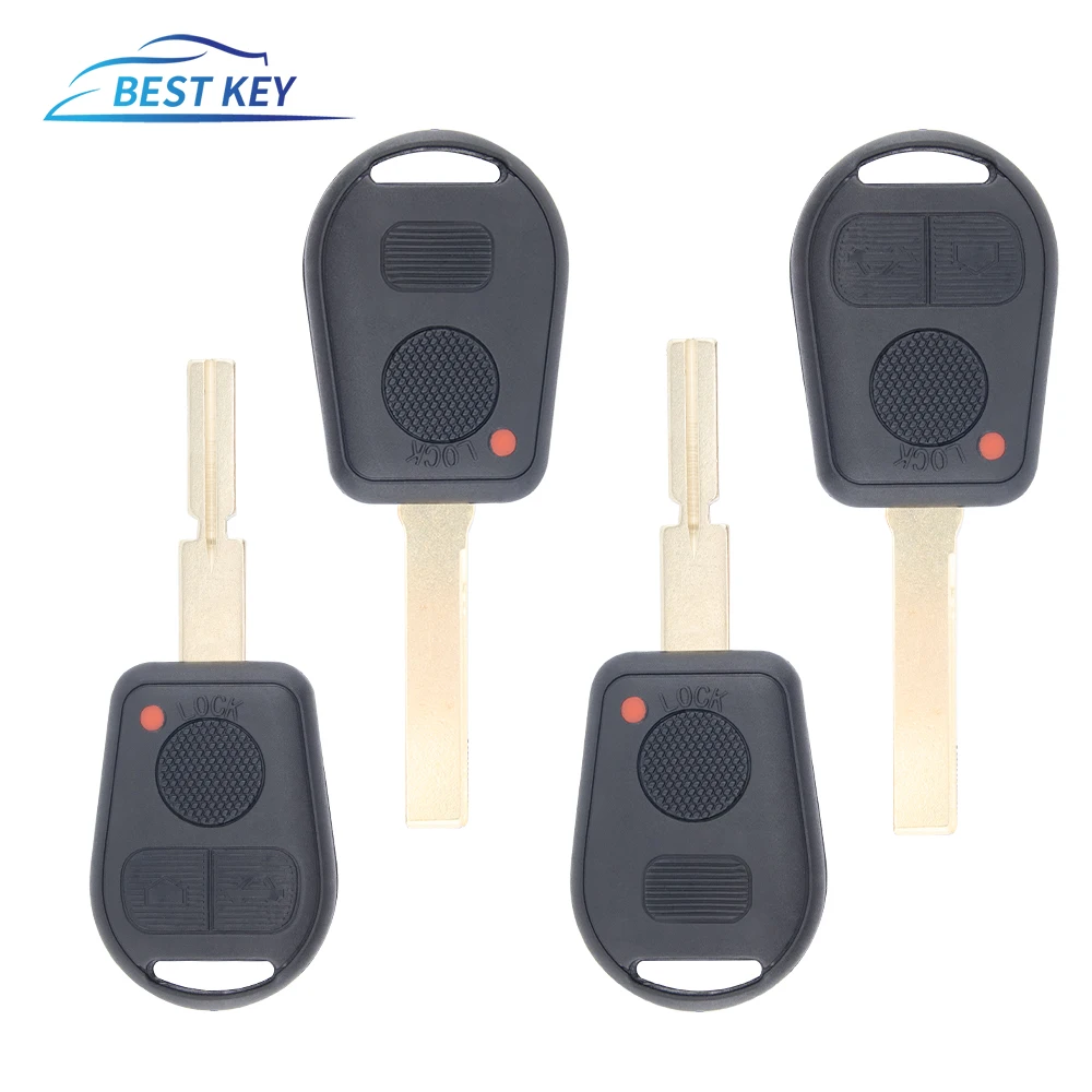 Best Key 2/3Button Uncut Blade Car Key Sostituzione Key Case Shell Per Bmw E31 E32 E34 E36 E38 E39 E46 Z3 Fob Uncut Key Case