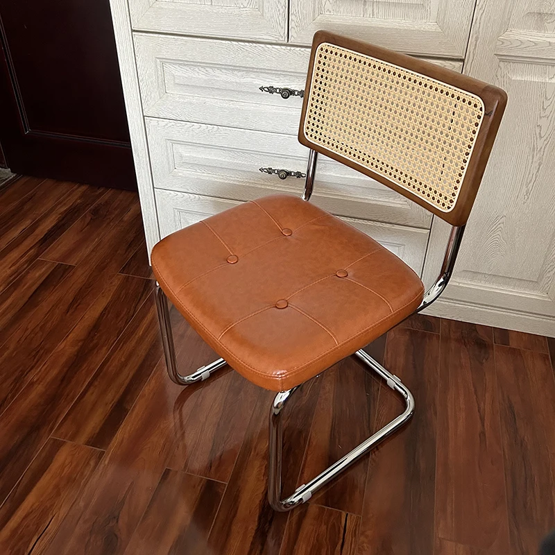 Modern Office Nordic Dining Chairs Rattan Luxury Desk Balcone Sedia Cesca Pu Leather Relax Sillas Para Comedor Furniture Wk50Dc
