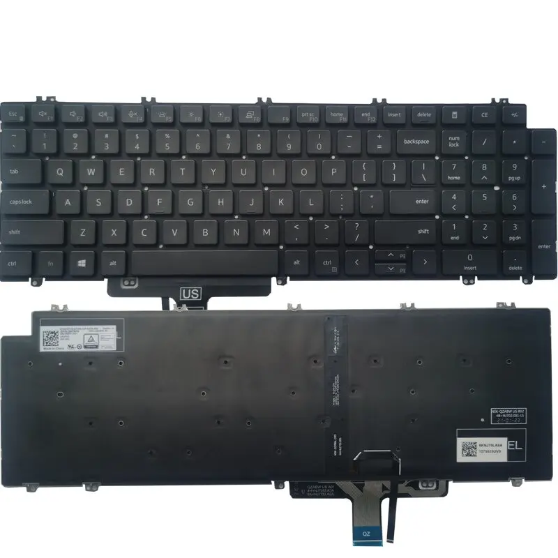 Novità Per Dell Latitude 5520 5521 Precision 3560 3561 Laptop Us Tastiera Con Retroilluminazione