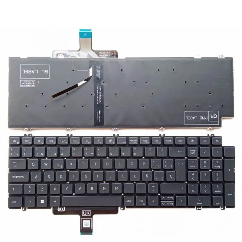 Nuova Tastiera Retroilluminata Us/Br Per Dell Latitude 5520 5521 Precision 3561 3560 English